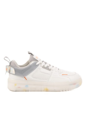 Beyaz-Füme Fileli Unisex Sneaker Frey G