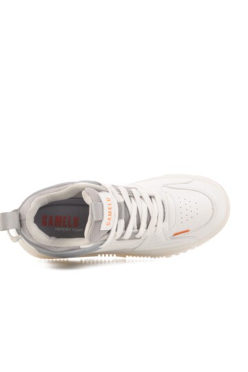 Beyaz-Füme Fileli Unisex Sneaker Frey G