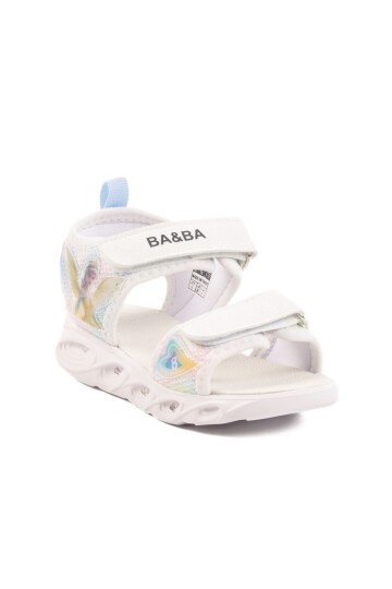 Beyaz Çocuk Sandalet Ba & Ba 018129 P
