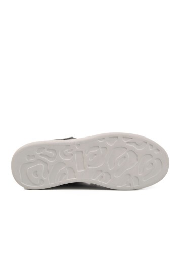 Beyaz-Siyah-Beyaz Hakiki Deri Erkek Sneaker Premium 02028 M