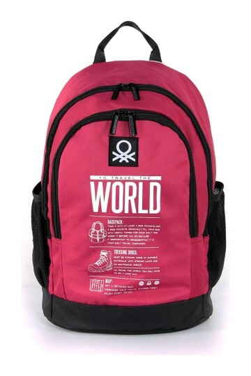 Bordo-Siyah  Unisex Okul Çantası 03834 Çanta
