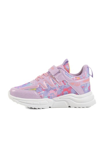 Lila-Pembe Fileli Çocuk Spor Ayakkabı 2320 F