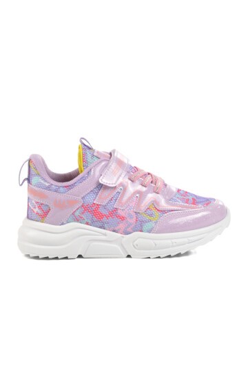 Lila-Pembe Fileli Çocuk Spor Ayakkabı 2320 F