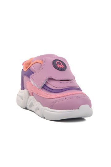 Pembe-Mor Poliüretan Çocuk Spor Ayakkabı BN-31800 B