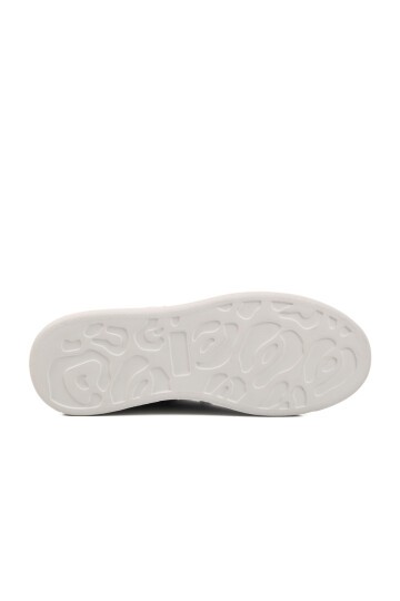 Siyah-Beyaz Hakiki Deri Erkek Sneaker Premium 02028 M