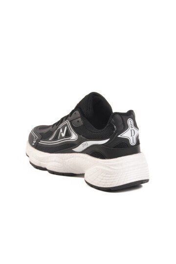 Fashion Siyah-Beyaz Fileli Spor Ayakkabı Darkstep 182 G