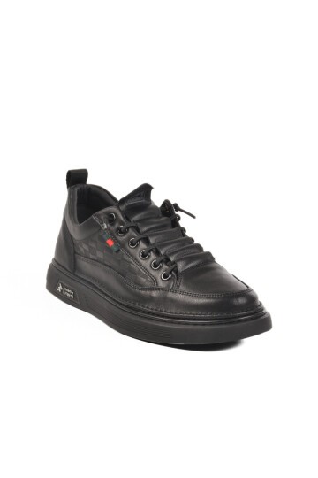 Siyah Hakiki Deri Erkek Sneaker Marcomen 152-19039 M