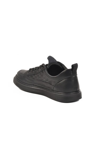 Siyah Hakiki Deri Erkek Sneaker Marcomen 152-19039 M