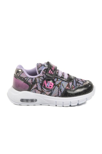Siyah-Lila Çocuk Spor Ayakkabı North Blue 336126 B