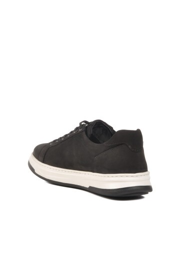 Siyah Nubuk Hakiki Deri Erkek Sneaker 2516 M
