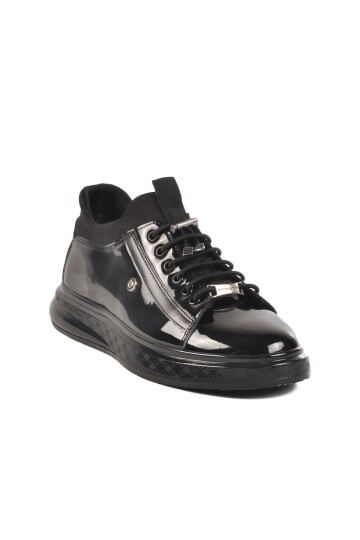 Siyah Rugan Hakiki Deri Erkek Sneaker 70819 M