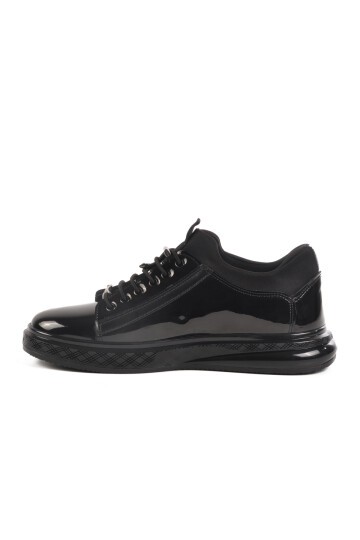 Siyah Rugan Hakiki Deri Erkek Sneaker 70819 M