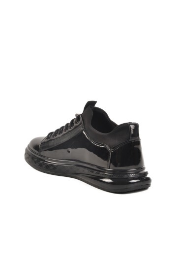 Siyah Rugan Hakiki Deri Erkek Sneaker 70819 M