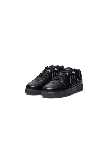 Siyah-Siyah Suni Deri Unisex Spor Ayakkabı 900680 Hml Freza