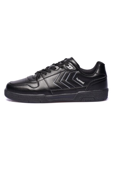 Siyah-Siyah Suni Deri Unisex Spor Ayakkabı 900680 Hml Freza