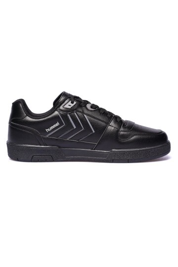 Siyah-Siyah Suni Deri Unisex Spor Ayakkabı 900680 Hml Freza