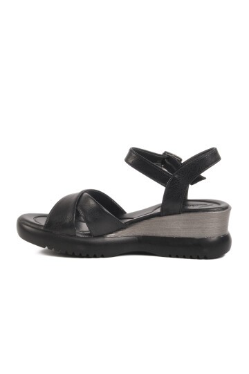 Siyah Topuklu Kadın Sandalet T-002 Z